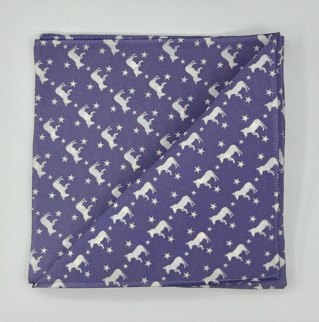 Democratic Donkey Pocket Square RARE CUT 